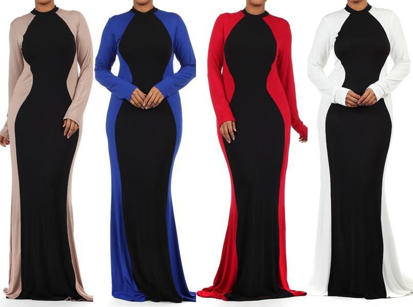 long sleeve hourglass dress